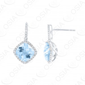 9 KARAT DIAMOND AND GEMSTONE EARRING