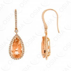 18 KARAT DIAMOND AND GEMSTONE EARRING