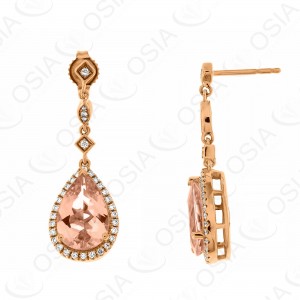 18 KARAT DIAMOND AND GEMSTONE EARRING