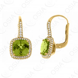 18 KARAT DIAMOND AND GEMSTONE EARRING