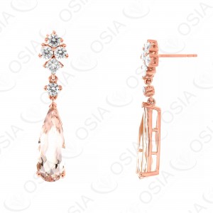 18 KARAT DIAMOND AND GEMSTONE EARRING