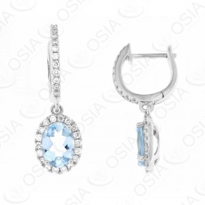 18 KARAT DIAMOND AND GEMSTONE EARRING