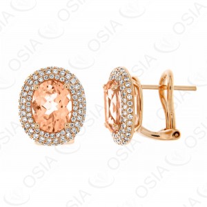 18 KARAT DIAMOND AND GEMSTONE EARRING